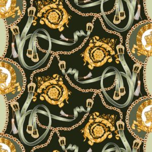 Borocco Versace Chain Print - Silk Scarf