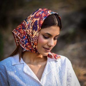 Traditional Handmade Persian Rug - Silk Bandana