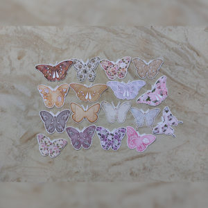 Pink And Nude Vintage Butterfly Sticker Sets