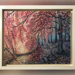Under The Crimson Trees Oil Painting