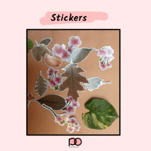 Butterflies and Floral Transparent Stickers for Journaling