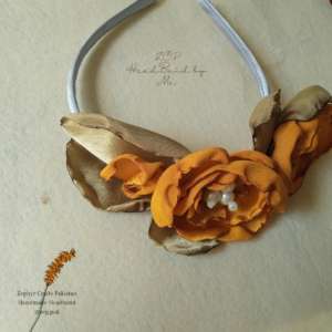 Gold Silk Flower Headband