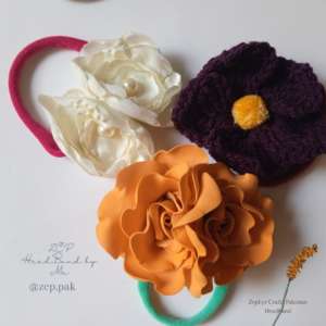 3 Floral Headband Set