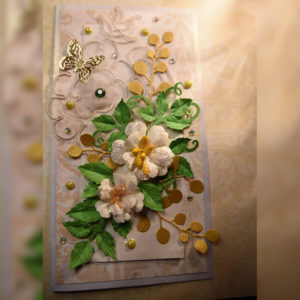 Handmade Card With Beautiful Flowers