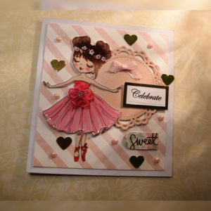 Handmade Card With Cute Doll
