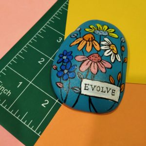 Evolve - Painted Pebble