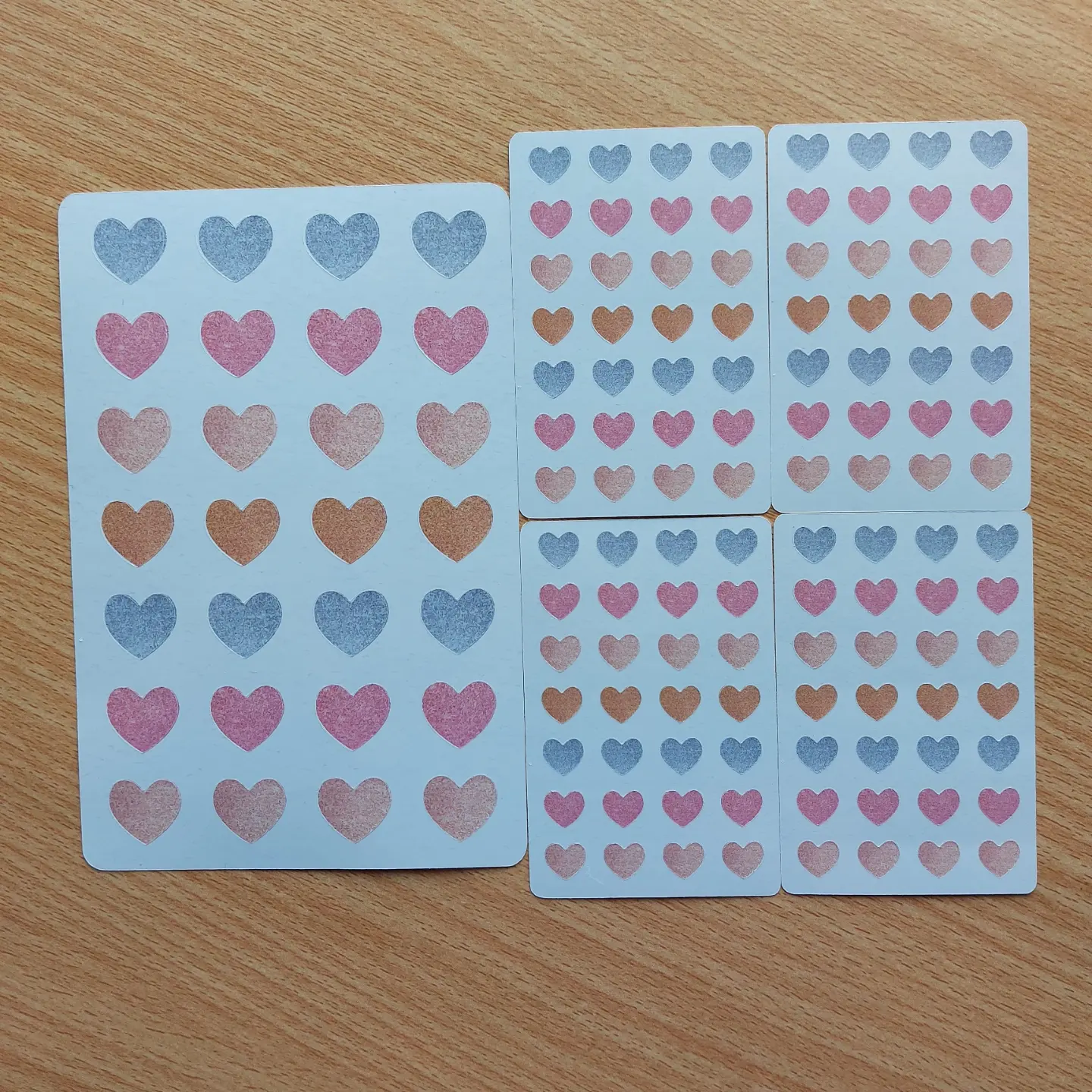 Glittered Heart Sticker Sheets
