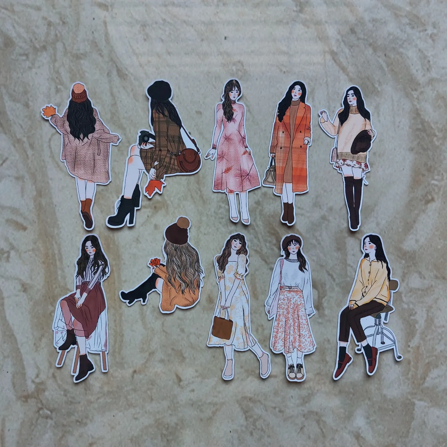 Autumn Girls Stickers