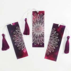 Set of 3 Galaxy Bookmarks Red