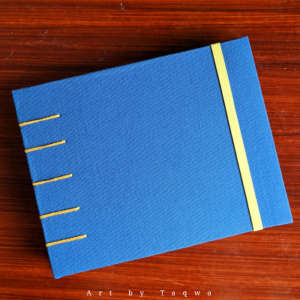 Handmade Coptic Stitch Sketchbook (Yellow Floral)