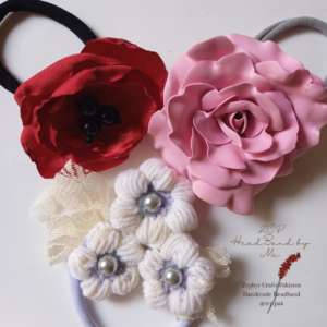 Set of 3 Floral Headbands for Baby