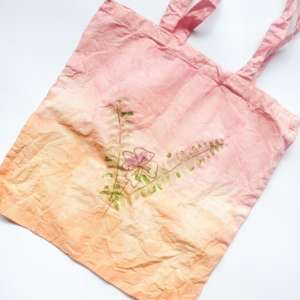 Floral Tie Dye Tote Bag
