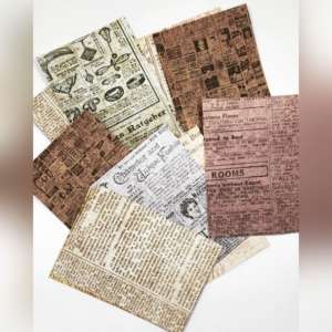 Old Newspaper Cutouts For Journaling And Scrapbooking
