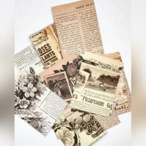 Old Newspaper Cutouts For Journaling And Scrapbooking