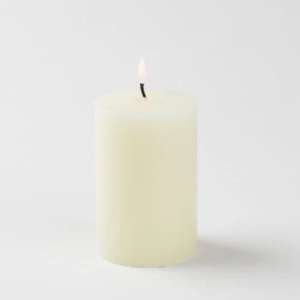 Off White Pillar Candle