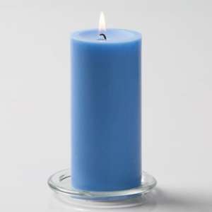 Sky Blue Pillar Candle