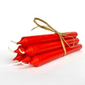 Pack of 6 Red Wish Candles