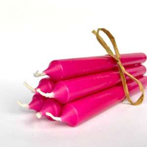 Pack of 6 Pink Wish Candles