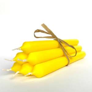Pack of 6 Yellow Wish Candles