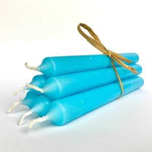 Pack of 6 Light Blue Candles
