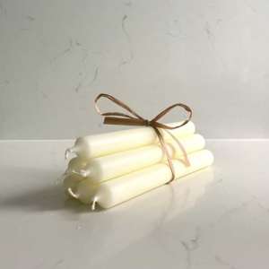 Pack of 6 Off White Candles