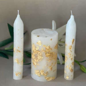 Gold Unity Candle Set For Wedding