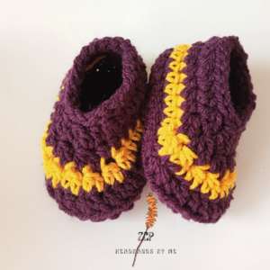 Purple Striped Baby Shoes