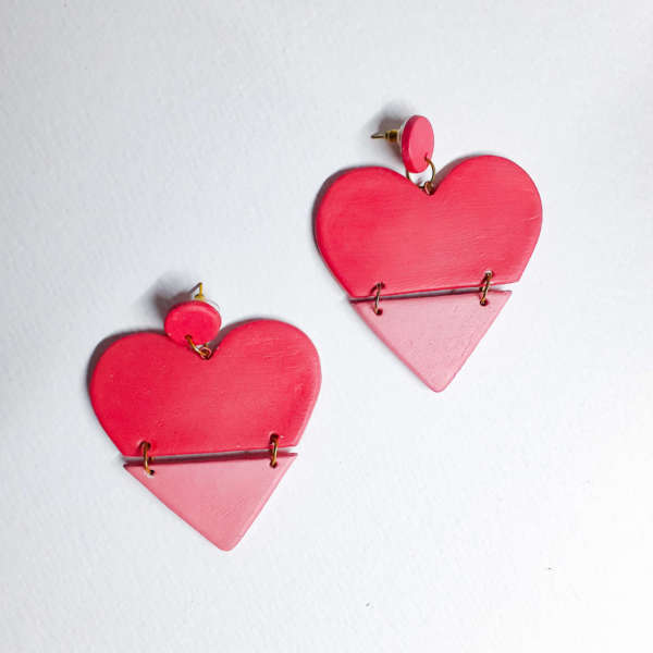 Barbie punk Heart earrings