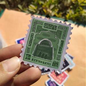 Postage Stamp Sticker