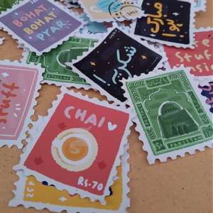 Postage Stamp Sticker