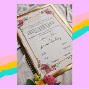 Floral Nikkah Certificate