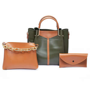 Bloom Closet – Green 3 Pieces Handbag