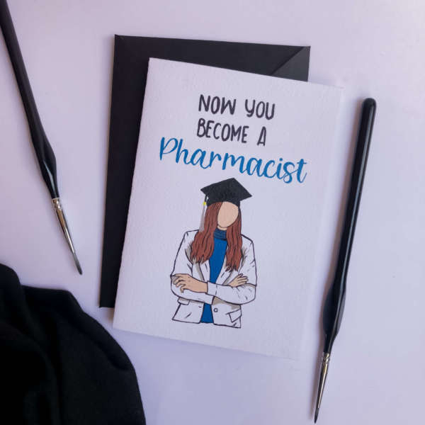 Handpainted Graduation Card