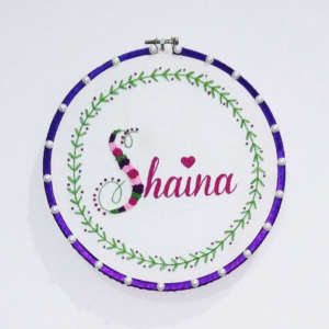 Customized Name Embroidery Hoop