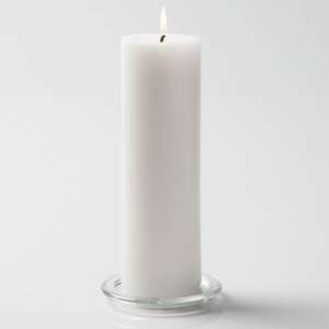 White Pillar Candle (6 Inches)