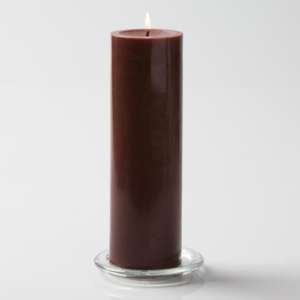 Brown Pillar Candle (6 Inches)