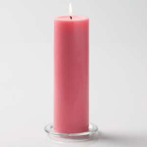 Pink Pillar Candle (6 Inches)