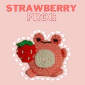 Crochet Strawberry Frog
