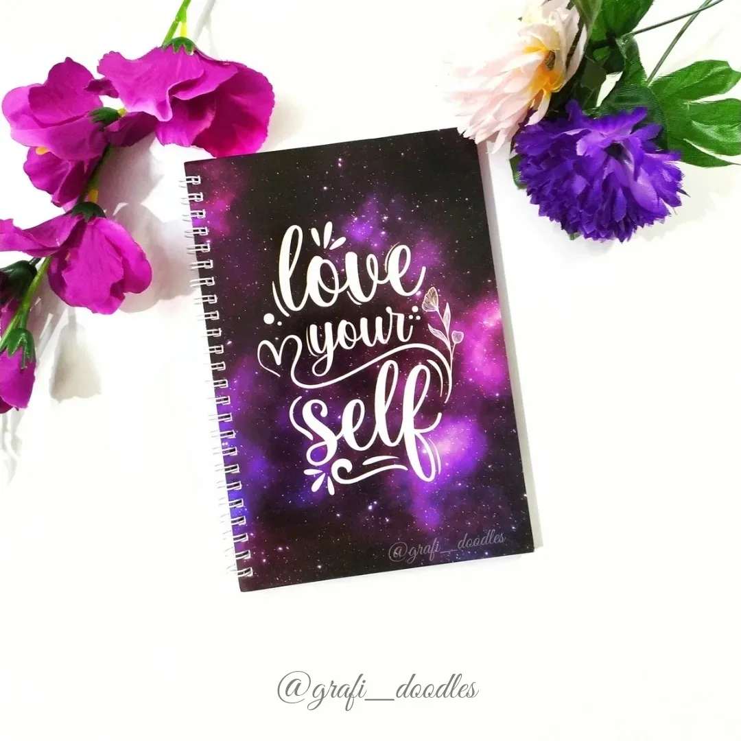 Love Yourself Purple Galaxy Notebook