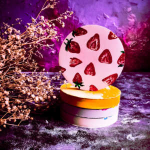 Strawberry - Handpainted Concrete Coasters