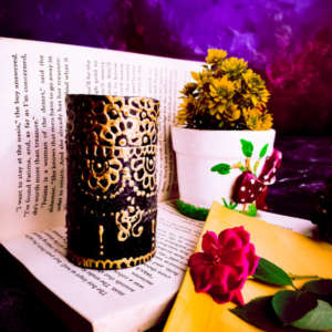 Glimmer Glow - Handpainted Pillar Candle