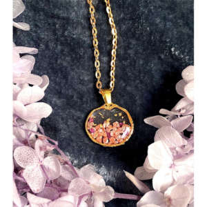 Metallic Pink Handmade Necklace