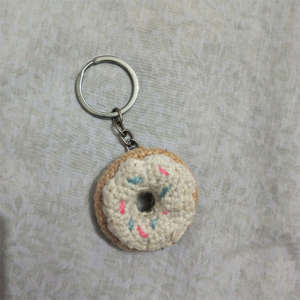 Mini Donut Crochet Keychain