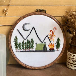 Camping Embroidery Hoop