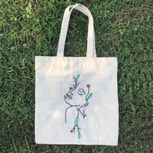 hand-embroidered Tote Bags