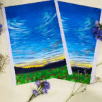 Sunset In The Field A5 Print