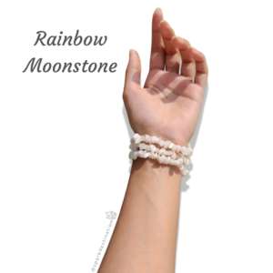 Rainbow Moonstone Chip Bracelet