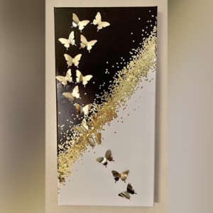 Butterflies Golden Painting