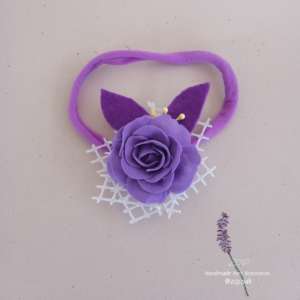 Prophetic Purple Rose Headband for Newborns