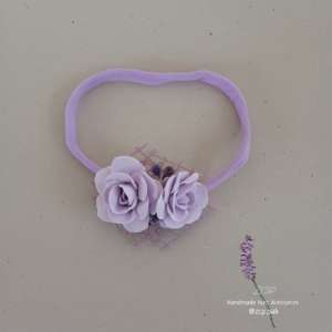 Light Purple Rose Headband for Newborns